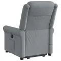 Fauteuil inclinable de massage électrique Gris clair Tissu