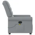 Fauteuil de massage inclinable électrique gris clair tissu