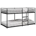  Lit superposé sans matelas noir 80x200 cm acier