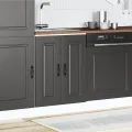 Meuble bas pour évier Kalmar noir 60x46x81,5 cm bois ingénierie