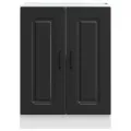 Meuble bas pour évier Kalmar noir 60x46x81,5 cm bois ingénierie