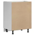 Meuble bas pour évier Kalmar noir 60x46x81,5 cm bois ingénierie