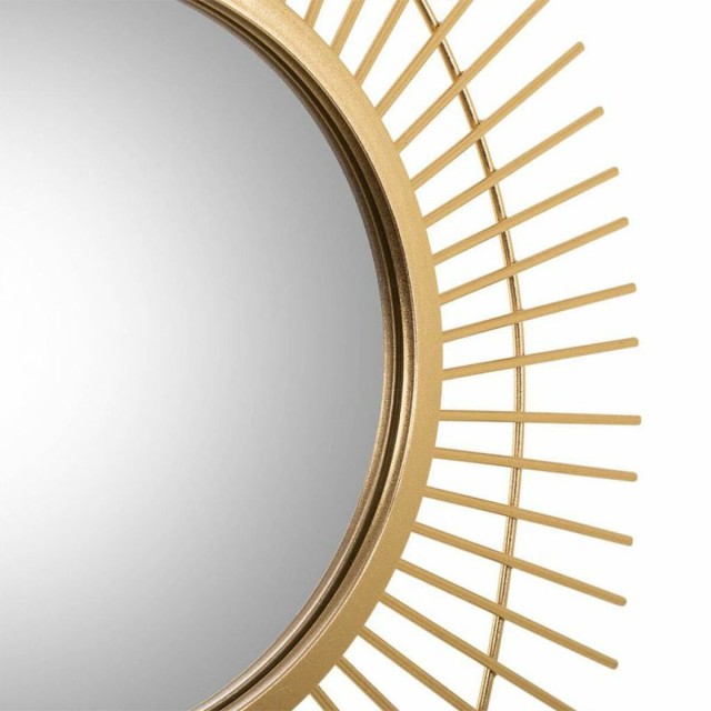Wall mirror Alexandra House Living Golden 6 x 105 x 77 cm Circle