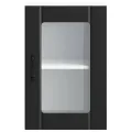 Armoire murale de cuisine avec porte en verre Lucca noir