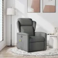 Fauteuil de massage inclinable Gris foncé Tissu