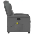 Fauteuil de massage inclinable Gris foncé Tissu