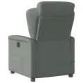 Fauteuil de massage inclinable Gris foncé Tissu