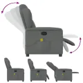 Fauteuil de massage inclinable Gris foncé Tissu