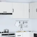 Armoire murale de cuisine Kalmar blanc bois d'ingénierie