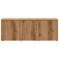 Meuble TV chêne artisanal 80x34x30 cm bois d'ingénierie