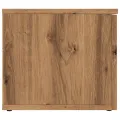 Meuble TV chêne artisanal 80x34x30 cm bois d'ingénierie