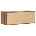 Meuble TV chêne artisanal 80x34x30 cm bois d'ingénierie