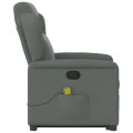 Fauteuil de massage inclinable Gris foncé Tissu