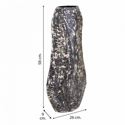 Vase Alexandra House Living Schwarz Eisen 9 x 58 x 26 cm 2