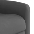 Fauteuil de massage inclinable Gris foncé Tissu