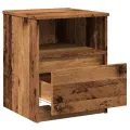 Table de chevet vieux bois 40x40x50 cm bois d’ingénierie