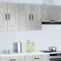 Armoire murale de cuisine Kalmar gris béton bois d'ingénierie