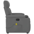 Fauteuil de massage inclinable Gris foncé Tissu