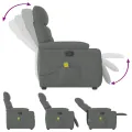 Fauteuil de massage inclinable Gris foncé Tissu