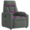 Fauteuil de massage inclinable Gris foncé Tissu