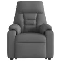 Fauteuil inclinable de massage électrique Gris foncé Tissu