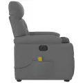 Fauteuil inclinable de massage électrique Gris foncé Tissu