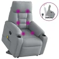 Fauteuil de massage inclinable Gris clair Tissu