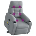 Fauteuil de massage inclinable Gris clair Tissu
