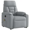 Fauteuil de massage inclinable Gris clair Tissu