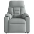 Fauteuil de massage inclinable Gris clair Tissu