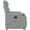 Fauteuil de massage inclinable Gris clair Tissu