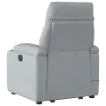 Fauteuil de massage inclinable Gris clair Tissu