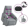 Fauteuil de massage inclinable Gris clair Tissu