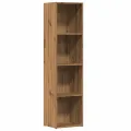 Bibliothèque chêne artisanal 36x30x143 cm bois d'ingénierie