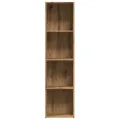 Bibliothèque chêne artisanal 36x30x143 cm bois d'ingénierie