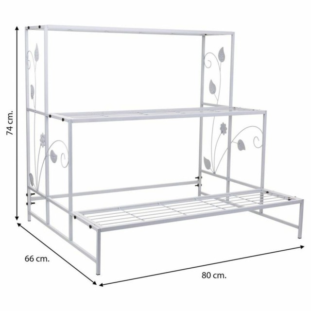 Soporte para Maceta Alexandra House Living Blanco Hierro 66 x 74 x 80
