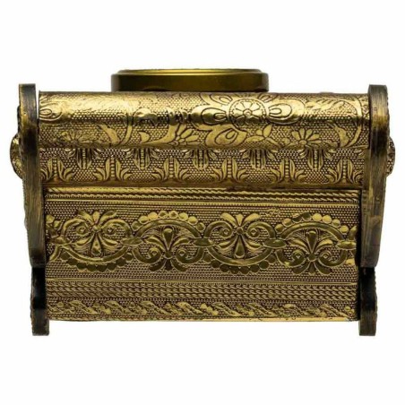 Plateau Alexandra House Living Cuivre verre Aluminium Bois MDF 17 x 7