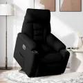 Fauteuil inclinable électrique noir tissu