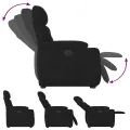 Fauteuil inclinable électrique noir tissu