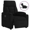 Fauteuil inclinable électrique Noir Tissu