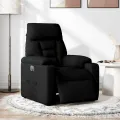 Fauteuil inclinable électrique Noir Tissu