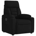 Fauteuil inclinable électrique Noir Tissu