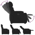 Fauteuil inclinable électrique Noir Tissu