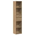 Bibliothèque chêne artisanal 36x30x171 cm bois d'ingénierie
