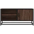 Meuble TV chêne marron 80x34,5x40 cm bois d'ingénierie et métal
