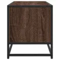 Meuble TV chêne marron 80x34,5x40 cm bois d'ingénierie et métal