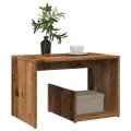 Table d'appoint vieux bois 59x36x38 cm bois d'ingénierie