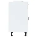Armoire de cuisine Kalmar blanc brillant bois ingénierie