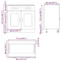 Armoire de cuisine Kalmar blanc brillant bois ingénierie