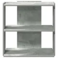 Bibliothèque à 3 niveaux gris béton 60x30x60 cm bois ingénierie